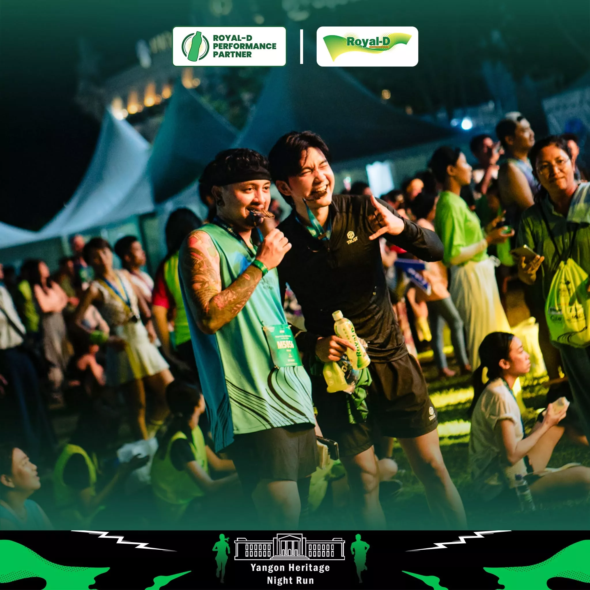 Yangon Heritage Night Run မှာ အမြင့်မားဆုံး စွမ်းဆောင်ရည်အတွက် ယုံကြည်စိတ်ချရတဲ့ Performance Partner